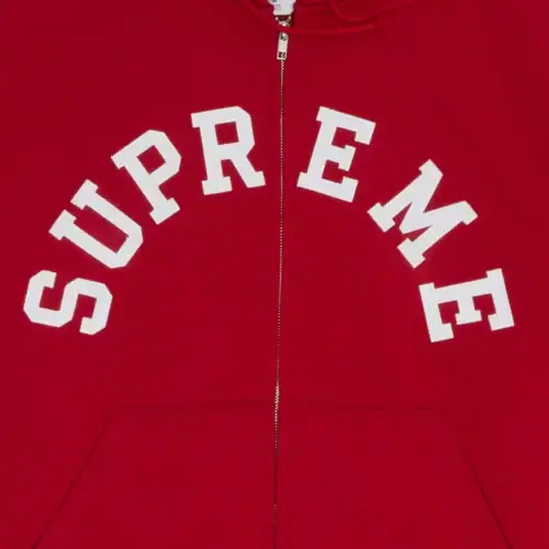 Supreme x Champion Zip Up Hooded Sweatshirt 'Red' 長袖パーカー