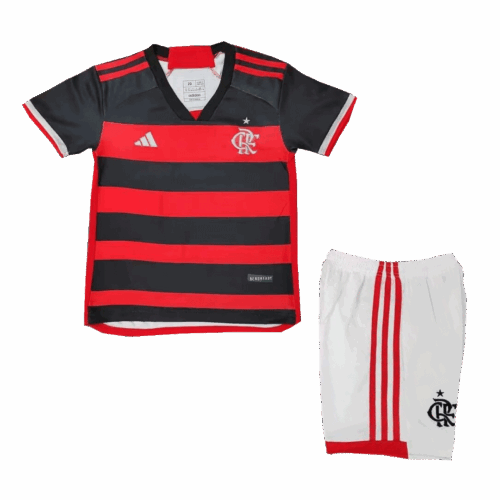 Kids CR Flamengo Home Soccer Jersey Kit (Jersey+Shorts) 2024/25