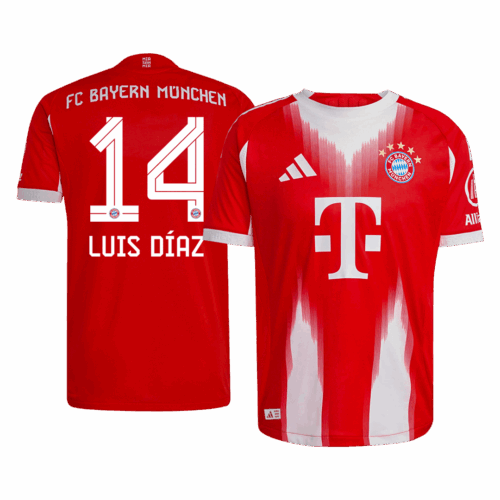 Bayern Munich LUIS DÍAZ #14 Home Soccer Jersey Authentic 2025/26