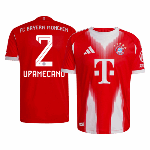 Bayern Munich UPAMECANO #2 Home Soccer Jersey Authentic 2025/26