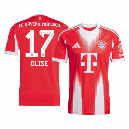 Bayern Munich OLISE #17 Home Soccer Jersey Replica 2025/26