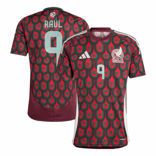 Men's RAÚL #9 Mexico Home Soccer Jersey Shirt COPA AMÉRICA 2024 - Fan Version