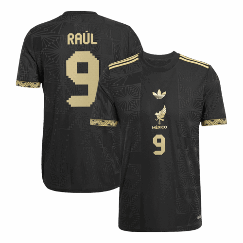 Men's Authentic RAÚL #9 Mexico Gold Cup Third Away Soccer Jersey Shirt 2025 - Player Version