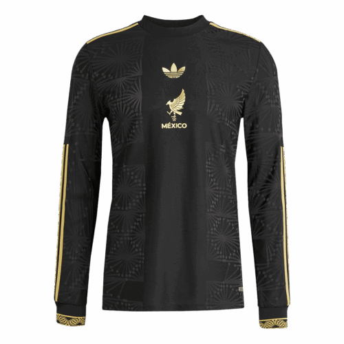Men's Authentic Mexico Gold Cup Third Away Soccer Long Sleeves Jersey Shirt 2025 - Player Version