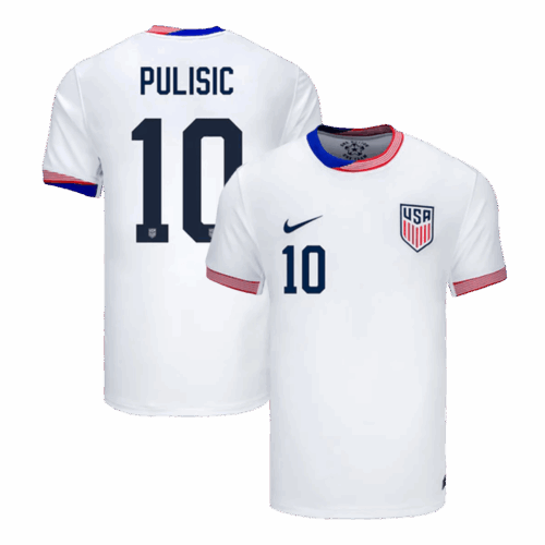 Men's PULISIC #10 USA Home Soccer Jersey Shirt COPA AMÉRICA 2024 - Fan Version