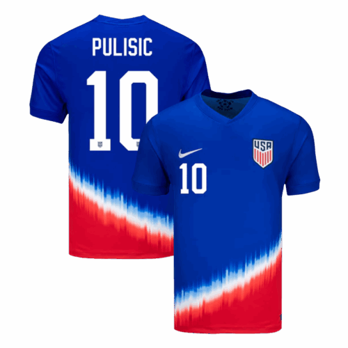 Premium Quality Men's PULISIC #10 USA Away Soccer Jersey Shirt COPA AMÉRICA 2024 - Fan Version