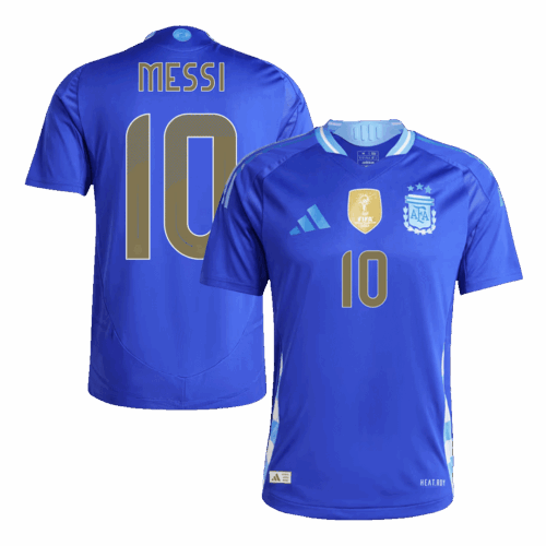 Men's Authentic MESSI #10 Argentina Away Soccer Jersey Shirt 2024 - Player Version