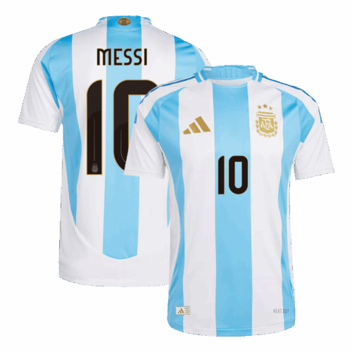 Men's Authentic MESSI #10 Argentina Home Soccer Jersey Shirt Copa America 2024 - Player Version