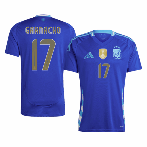 Premium Quality Men's GARNACHO #17 Argentina Away Soccer Jersey Shirt 2024 - Fan Version