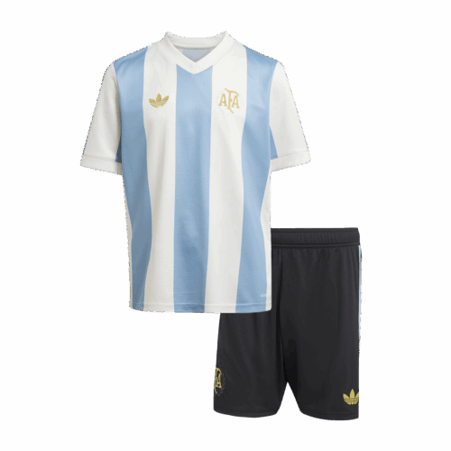 Kids Argentina 50th Anniversary Soccer Jersey Kit (Jersey+Shorts) 2024