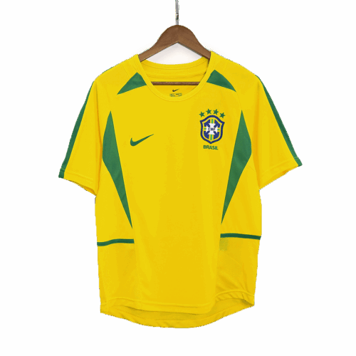 Men's Retro 2002/03 Brazil Home Soccer Jersey Shirt - World Cup