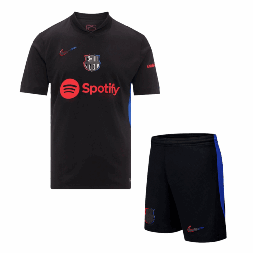 Men's Barcelona Away Soccer Jersey Kit (Jersey+Shorts) 2024/25