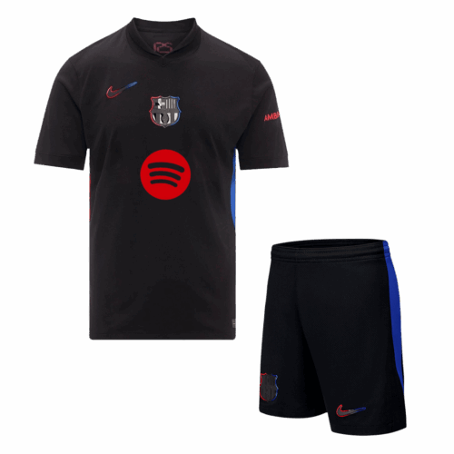 Men's Barcelona Away Soccer Jersey Kit (Jersey+Shorts) 2024/25 Spotify Logo Without Text
