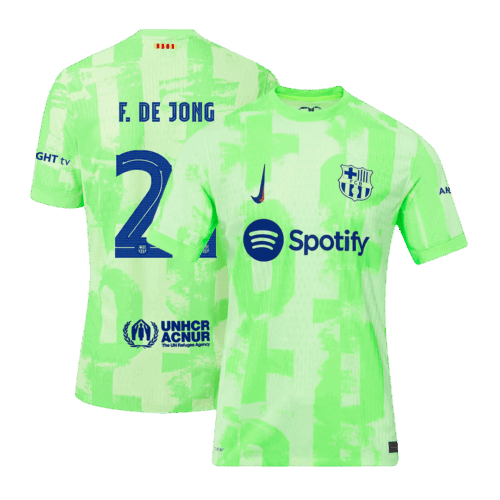 Barcelona F.DE JONG #21 Third Away Soccer Jersey Authentic 2024/25 UCL