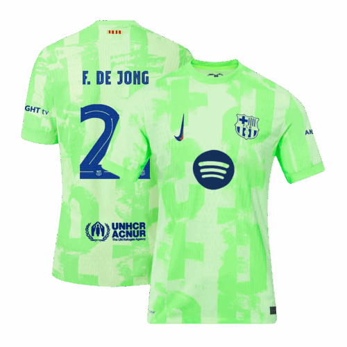 Barcelona F.DE JONG #21 Third Away Soccer Jersey Authentic 2024/25