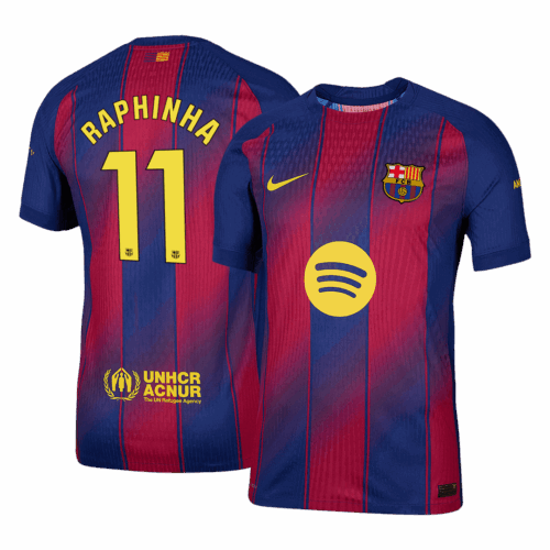 Barcelona RAPHINHA #11 Home Soccer Jersey Authentic 2025/26