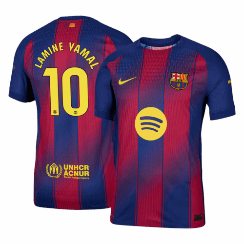 Barcelona LAMINE YAMAL #10 Home Soccer Jersey Authentic 2025/26