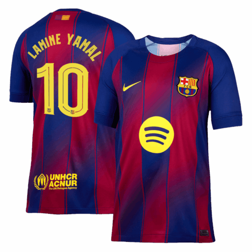 Barcelona LAMINE YAMAL #10 Home Soccer Jersey Replica 2025/26 UCL