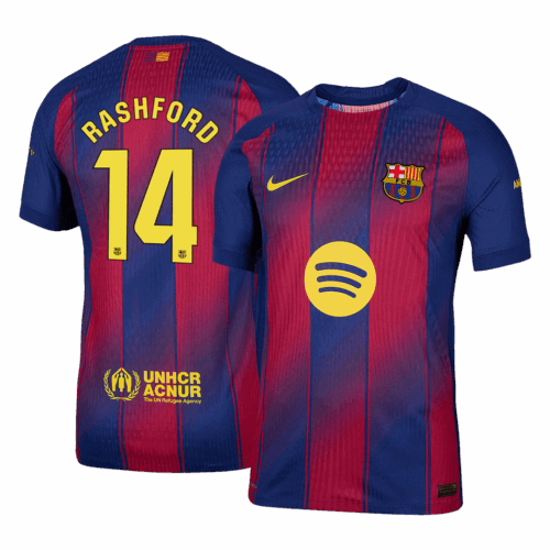 Barcelona RASHFORD #14 Home Soccer Jersey Authentic 2025/26