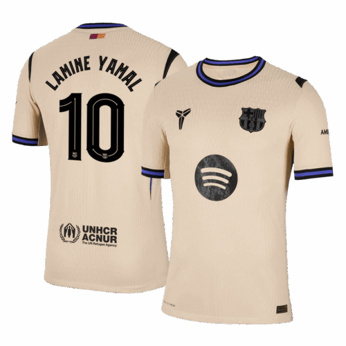 Barcelona LAMINE YAMAL #10 Away Soccer Jersey Authentic 2025/26 UCL