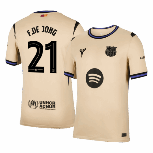 Barcelona F.DE JONG #21 Away Soccer Jersey Replica 2025/26 UCL