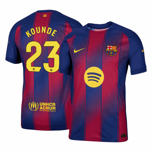 Barcelona KOUNDE #23 Home Soccer Jersey Authentic 2025/26