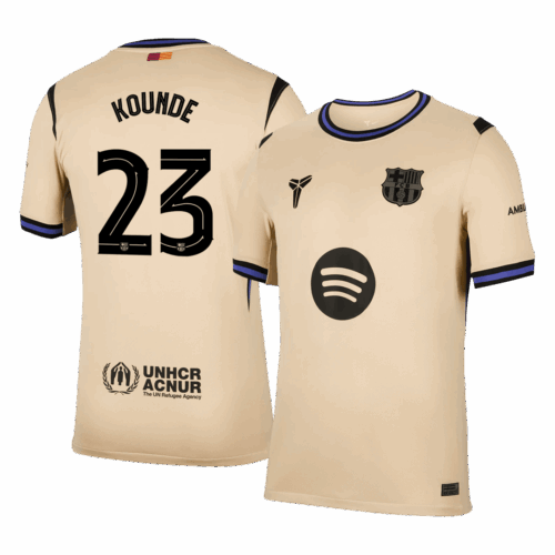 Barcelona KOUNDE #23 Away Soccer Jersey Replica 2025/26 UCL