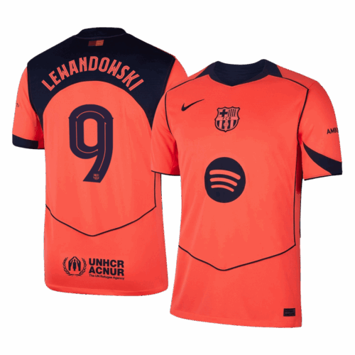 Barcelona LEWANDOWSKI #9 Third Away Soccer Jersey Replica 2025/26 UCL