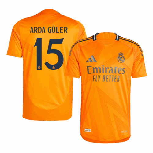 Men's Authentic ARDA GÜLER #15 Real Madrid Away Soccer Jersey Shirt 2024/25 - Player Version