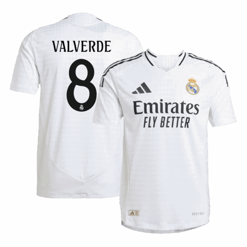 Premium Quality Men's Authentic VALVERDE #8 Real Madrid Home Soccer Jersey Shirt 2024/25 - Player Version