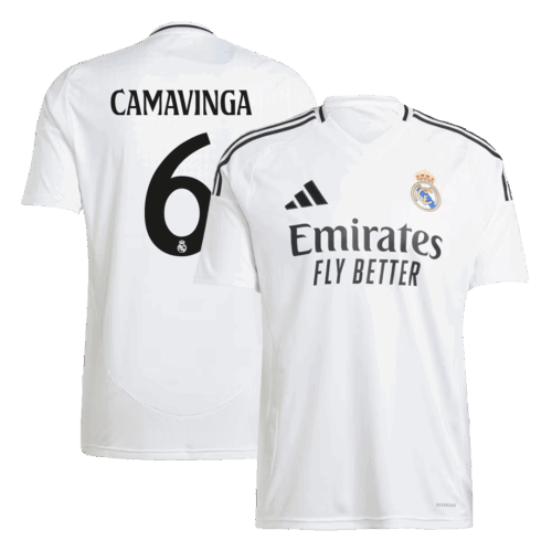 Premium Quality Men's CAMAVINGA #6 Real Madrid Home Soccer Jersey Shirt 2024/25 - Fan Version