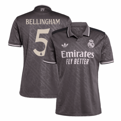 Premium Quality Men's BELLINGHAM #5 Real Madrid Third Away Soccer Jersey Shirt 2024/25 - Fan Version