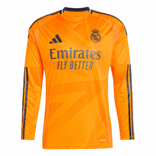 Men's Real Madrid Away Long Sleeves Soccer Jersey Shirt 2024/25 - Fan Version
