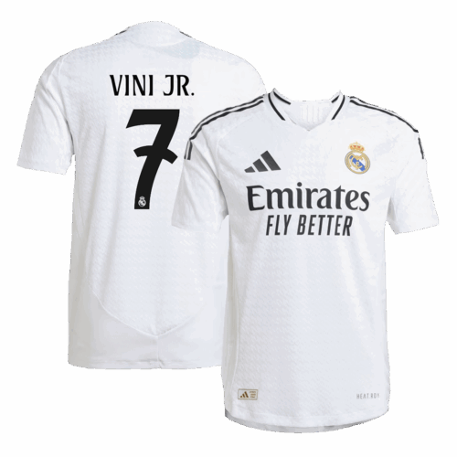 Premium Quality Men's Authentic VINI JR. #7 Real Madrid Home Soccer Jersey Shirt 2024/25 - Player Version