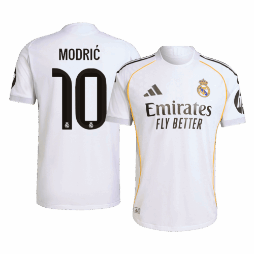 Real Madrid MODRIĆ #10 Home Soccer Jersey Authentic 2025/26