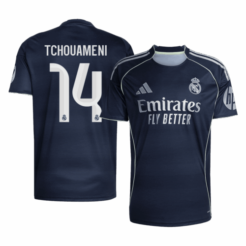 Real Madrid TCHOUAMENI #14 Away Soccer Jersey Replica 2025/26