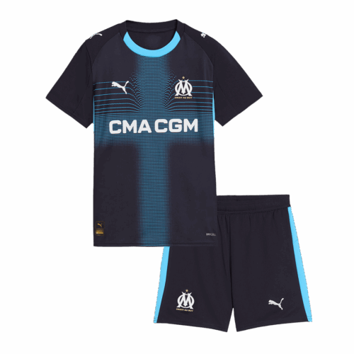 Kids Marseille Away Soccer Jersey Kit 2025/26