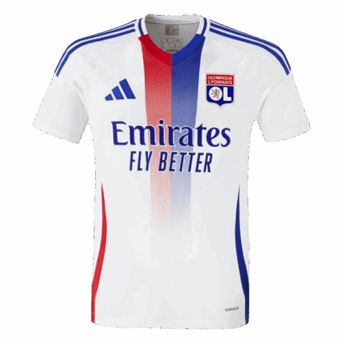Men's Olympique Lyonnais Home Soccer Jersey Shirt 2024/25 - Fan Version