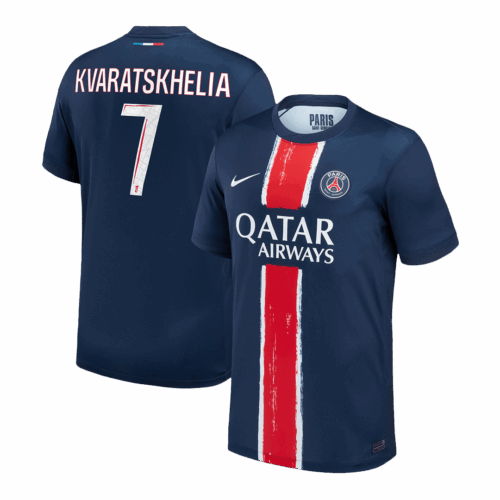 Men's KVARATSKHELIA #7 PSG Home Soccer Jersey Shirt 2024/25 - Fan Version