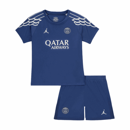 Kids PSG Fourth Away Soccer Jersey Kit (Jersey+Shorts) 2024/25