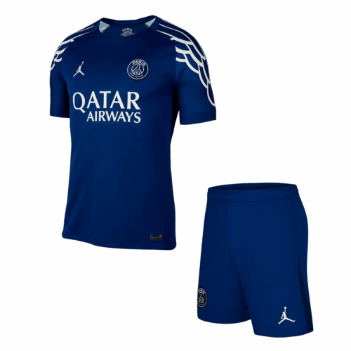 Men's PSG Fourth Away Soccer Jersey Kit (Jersey+Shorts) 2024/25