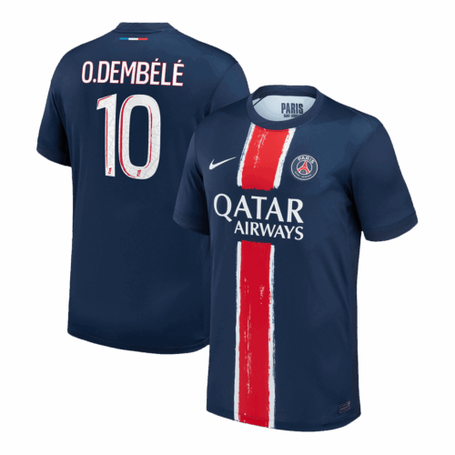 Men's O.DEMBÉLÉ #10 PSG Home Soccer Jersey Shirt 2024/25 - Fan Version