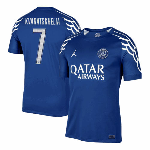 UCL Men's KVARATSKHELIA #7 PSG Fourth Away Soccer Jersey Shirt 2024/25 - Fan Version