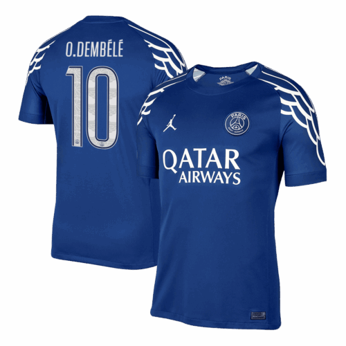 UCL Men's O.DEMBÉLÉ #10 PSG Fourth Away Soccer Jersey Shirt 2024/25 - Fan Version