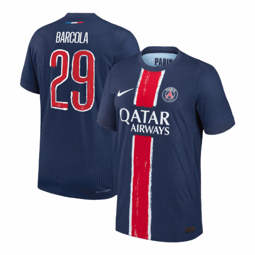 PSG BARCOLA #29 Home Soccer Jersey Authentic 2024/25 UCL
