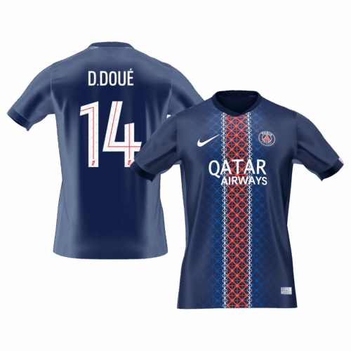 PSG D.DOUÉ #14 Home Soccer Jersey Replica 2025/26
