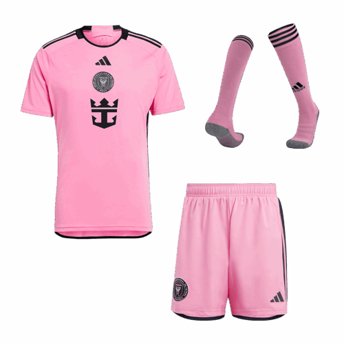 Premium Quality Men's Inter Miami CF Home Soccer Jersey Whole Kit (Jersey+Shorts+Socks) 2024/25