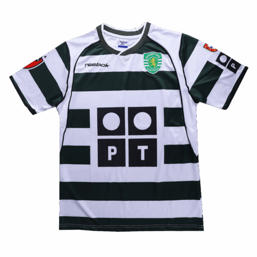 Men's Retro 2001/3 Sporting CP Home Soccer Jersey Shirt