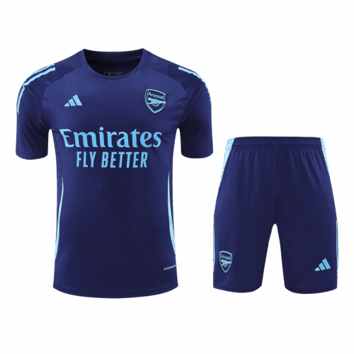 Men's Arsenal Pre-Match Training Soccer Jersey Kit (Jersey+Shorts) 2024/25 -Navy