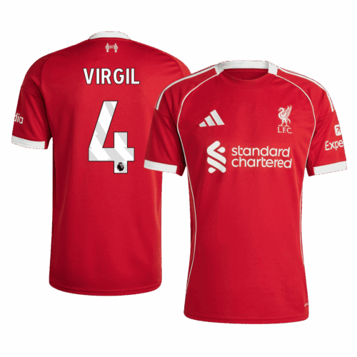 Liverpool VIRGIL #4 Home Soccer Jersey Replica 2025/26